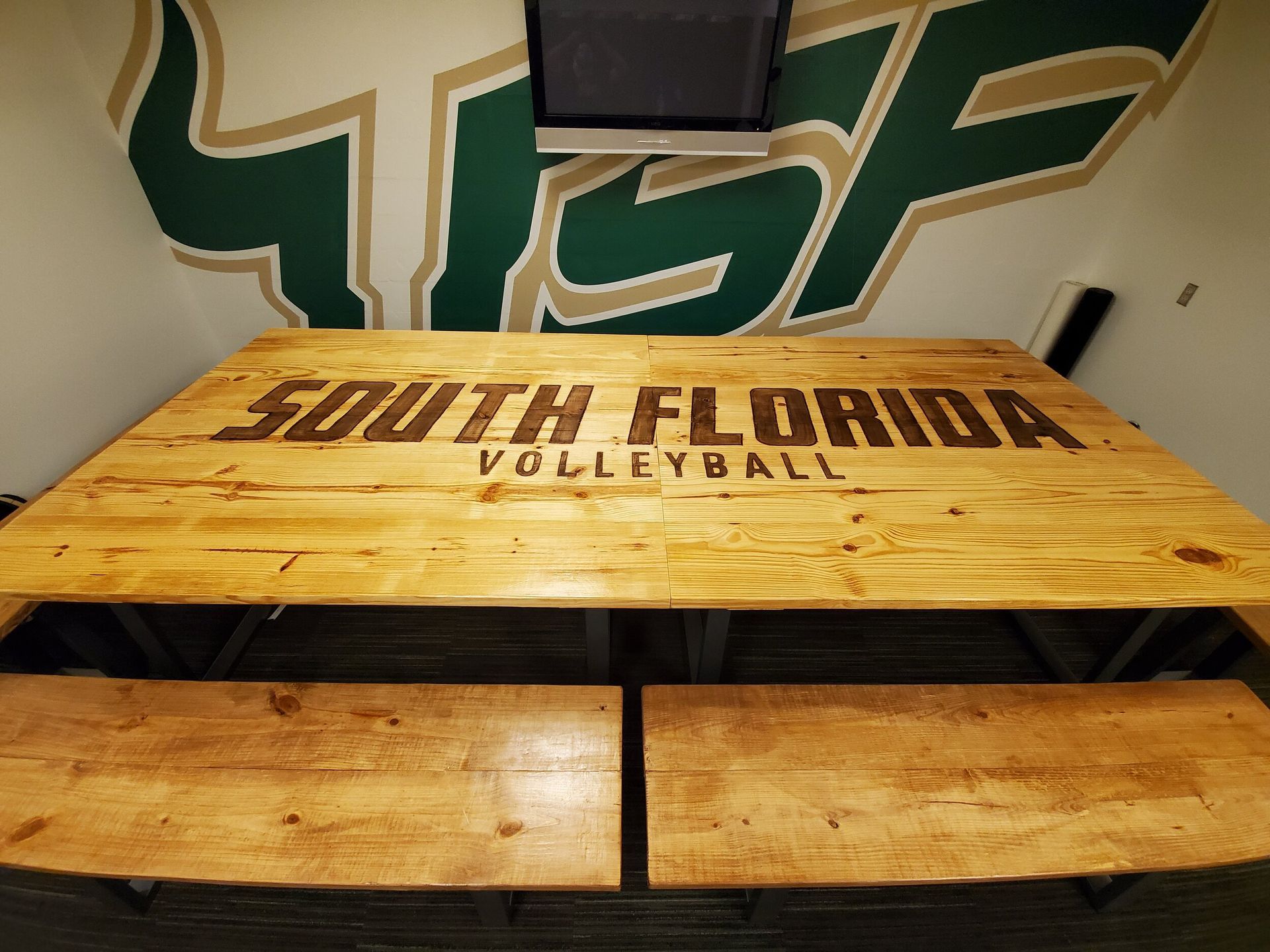 Wooden table with 