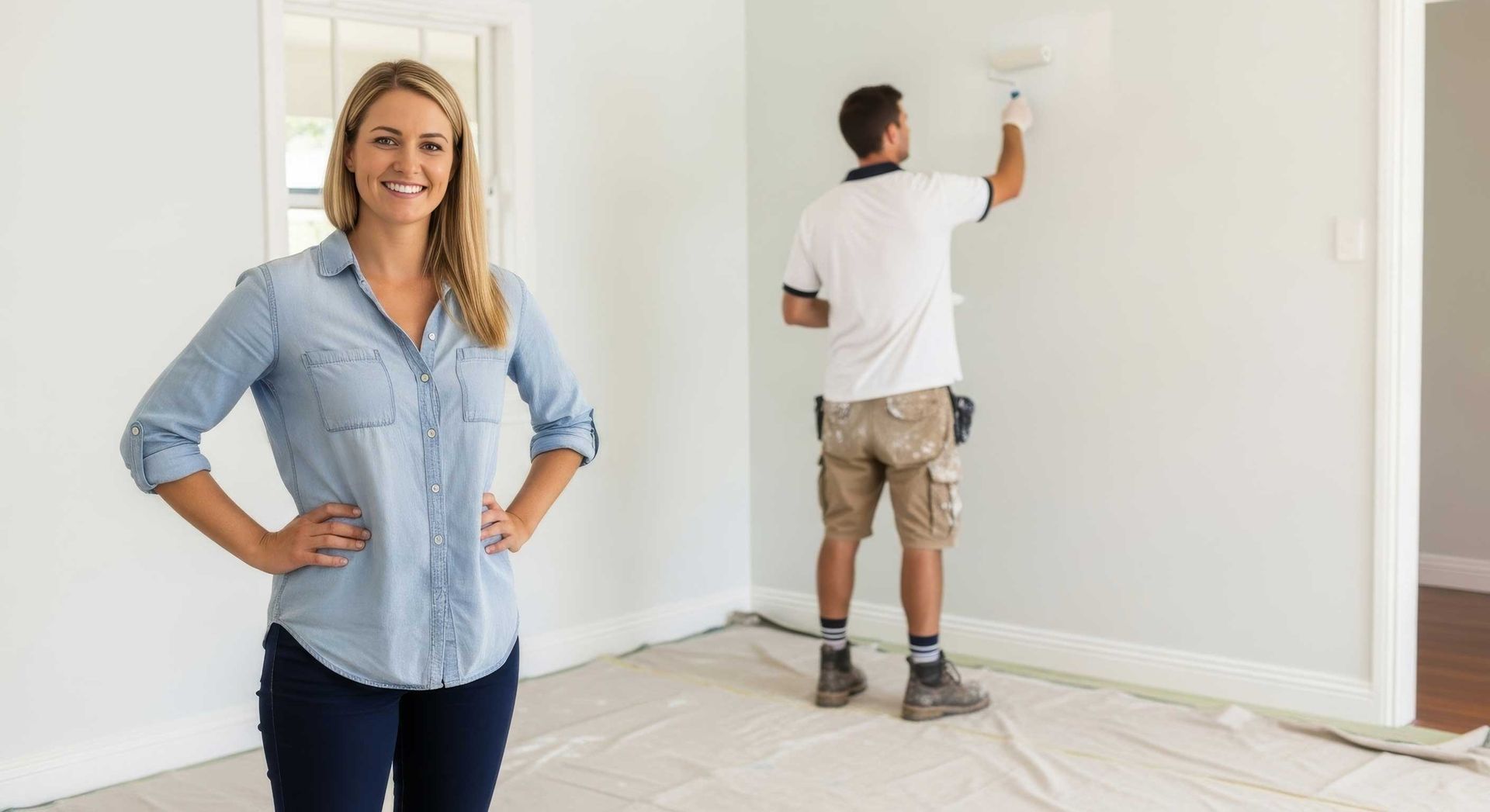 Painter and Client On-Site Gympie
