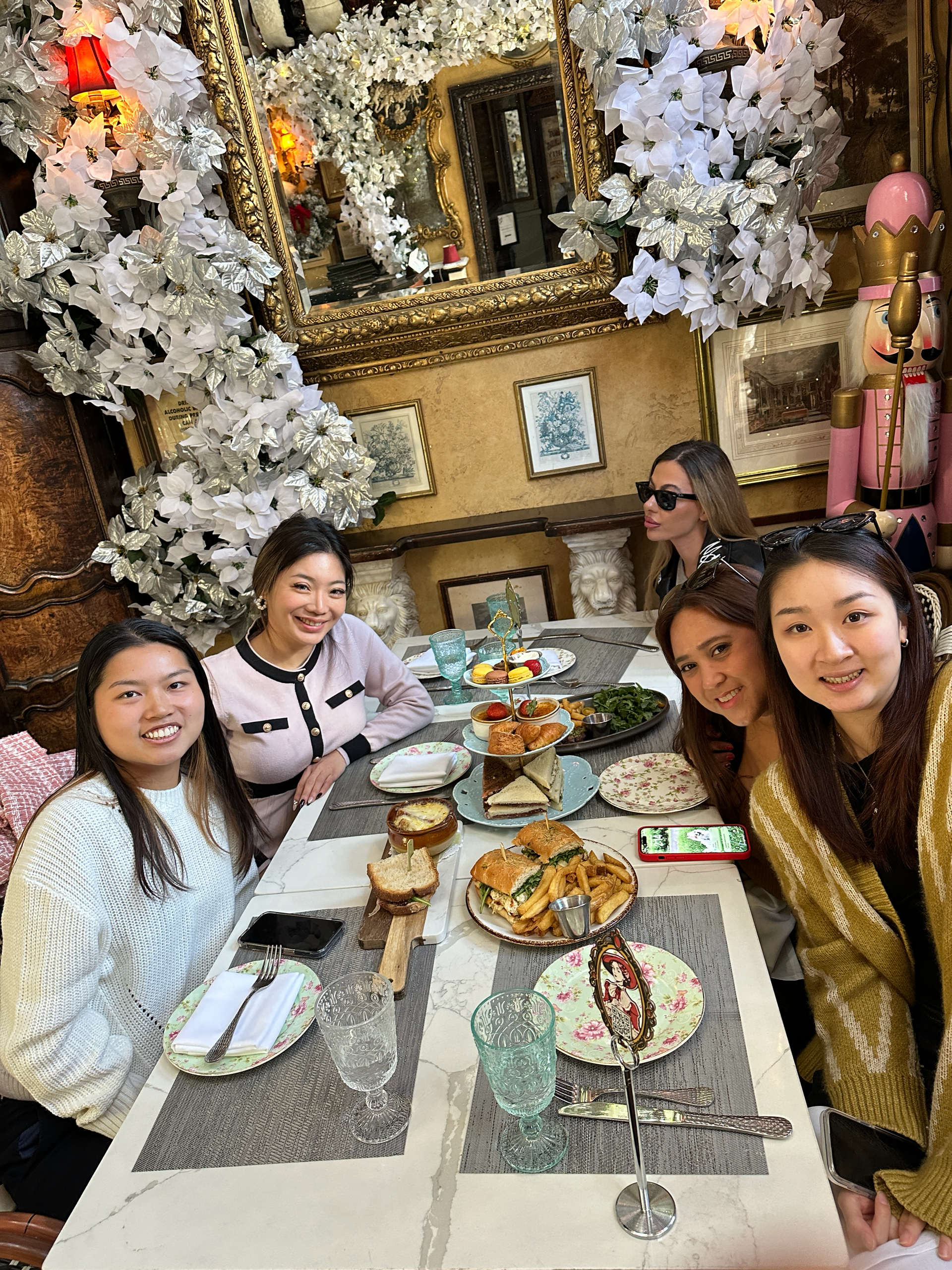 Paw-sitively delightful! The Tiny Cuties team is having a royal tea party at Lillie's Victorian Establishment to celebrate their big win at the Washington Square Park Dog Halloween Contest.