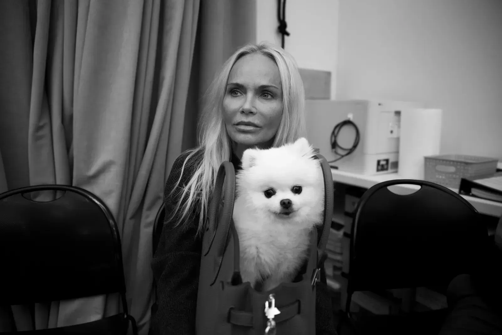 Chenoweth behind the scenes of The Queen of Versailles. Photo: Drew Elhamalawy