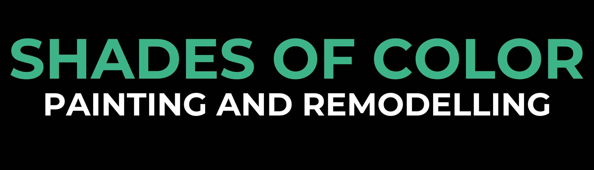 Logo reading “Shades of Color Painting and Remodelling” in green and white on a black background