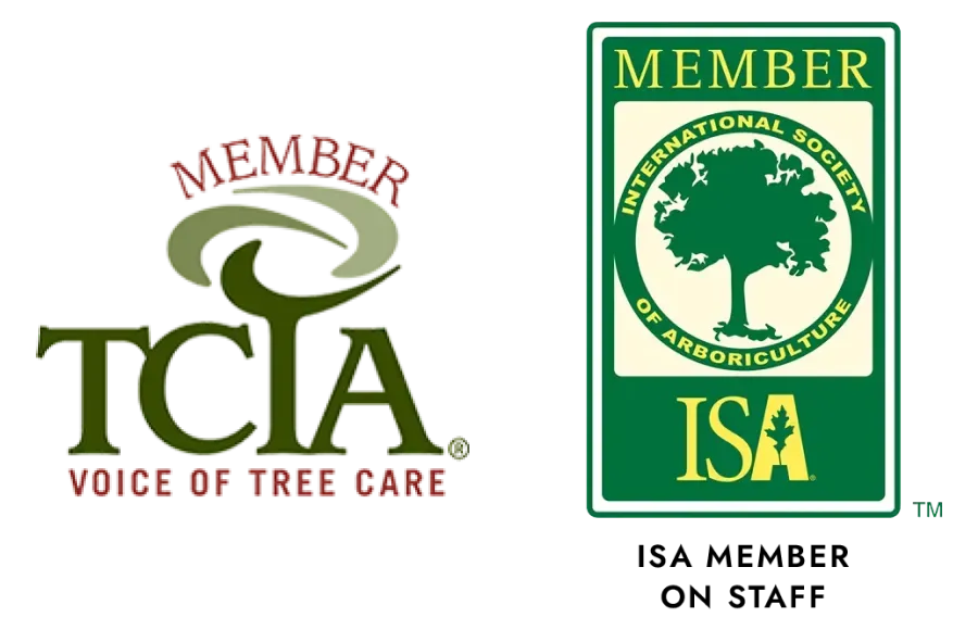 Logos for the Tree Care Industry Association (TCIA) and the International Society of Arboriculture (ISA).