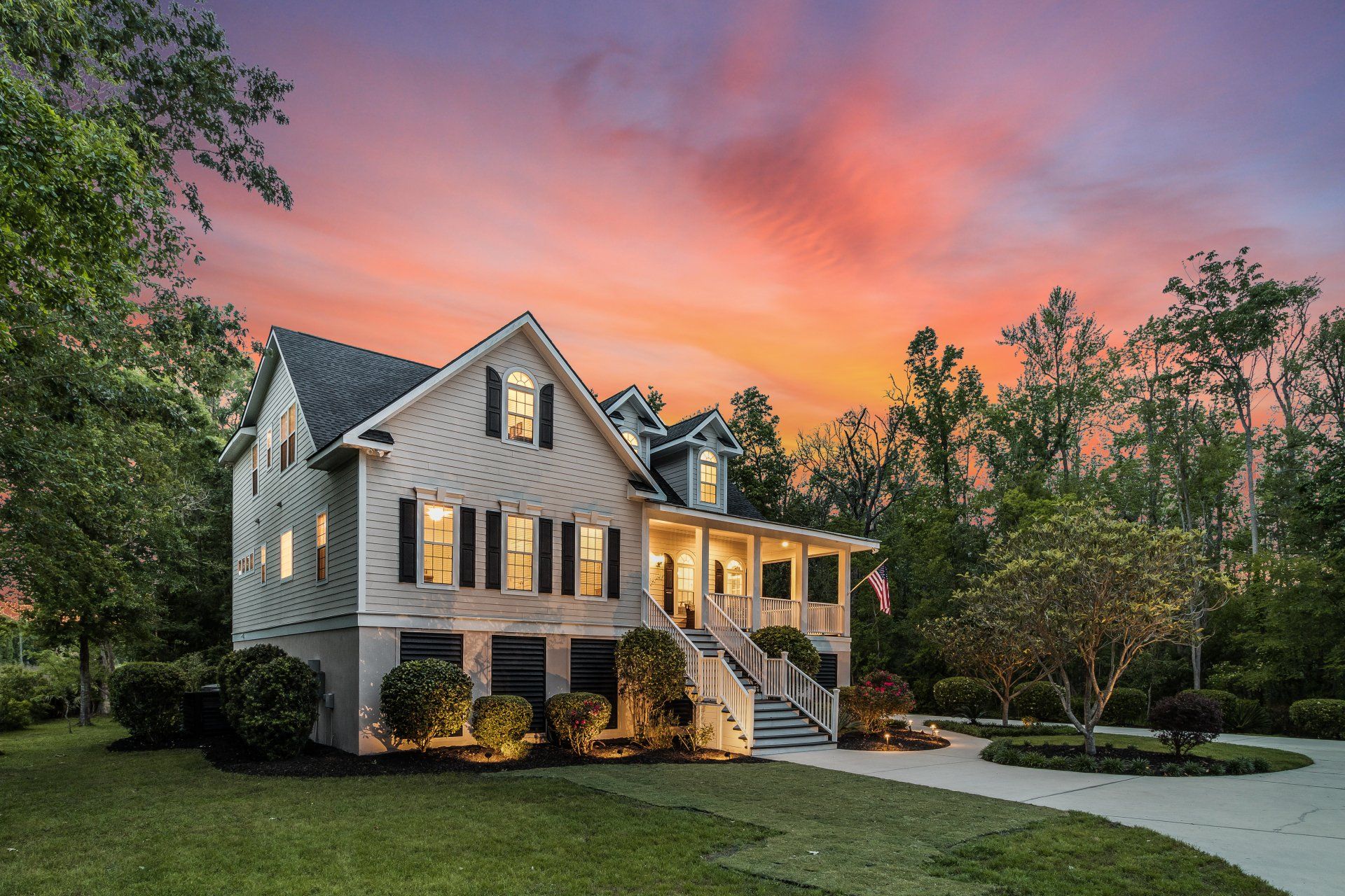 house at twilight