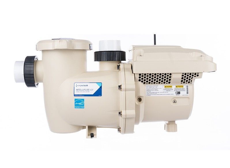 A swimming pool pump is shown on a white background.