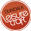 The dundalk leisure craft logo is a red circle with white writing on it.