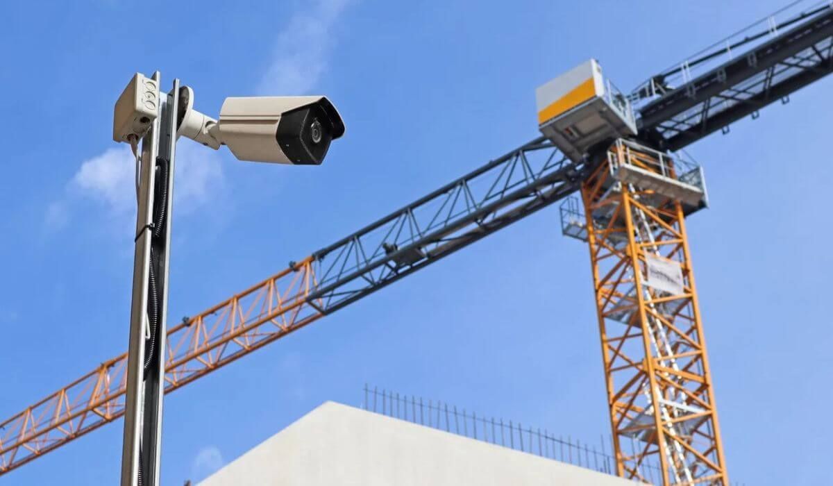 CCTV camera on construction site