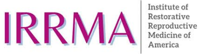 IRRMA logo with purple letters and “Institute of Restorative Reproductive Medicine of America” text