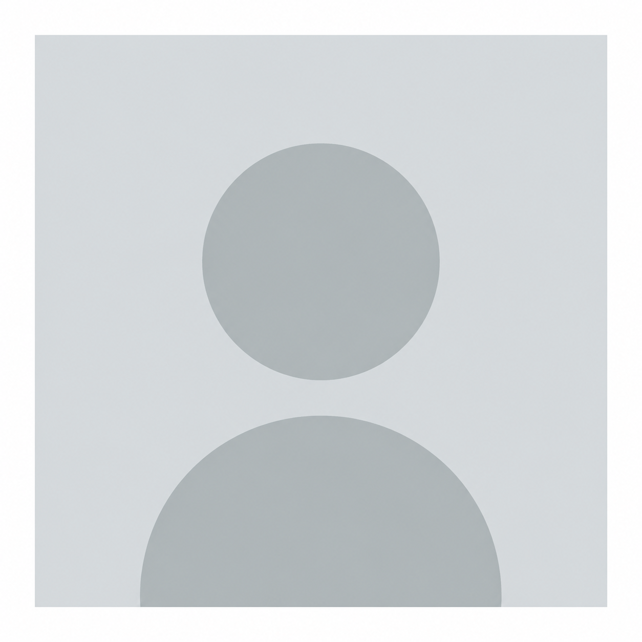 Gray generic user profile icon on a light background