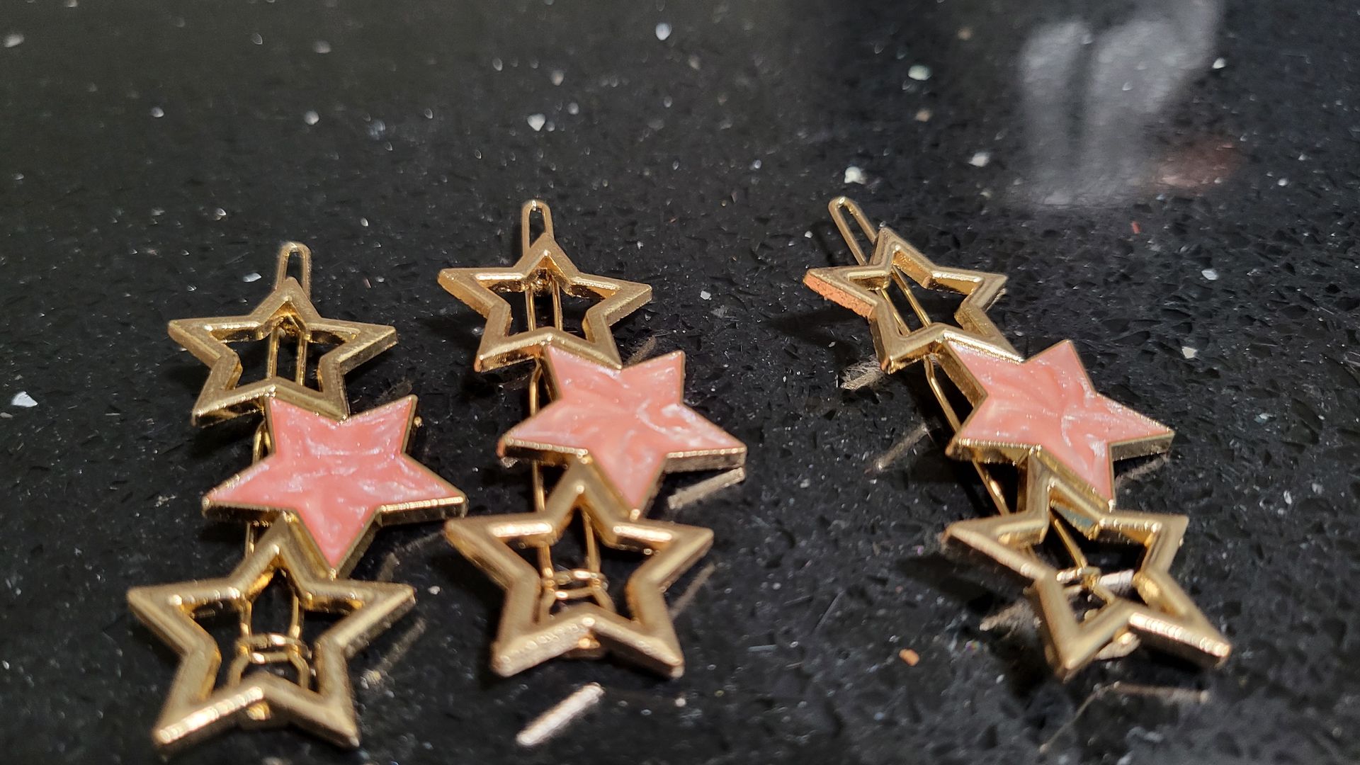 RF368 - Blush Pink and Gold Hair Pin for Woman and Girls