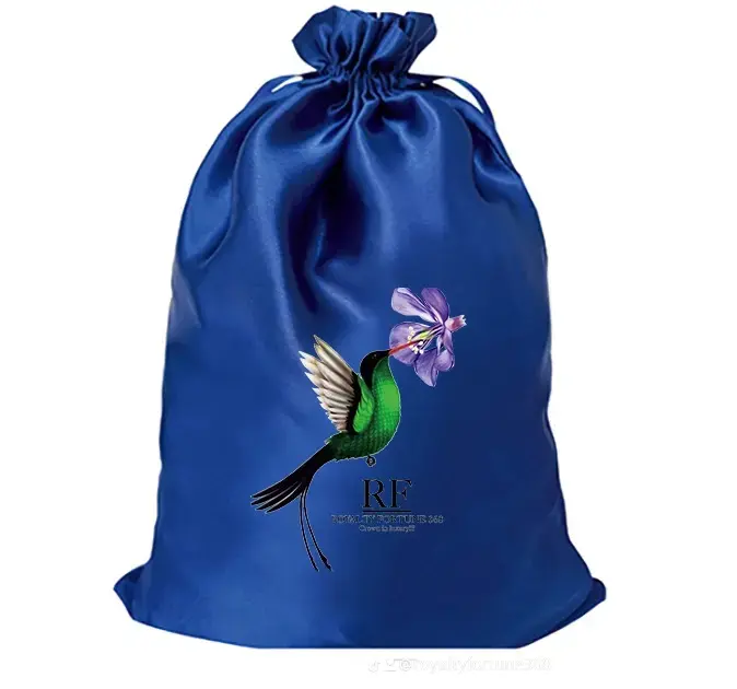 RF368 -Satin Wig Storage/ Drawstring Wig Bag