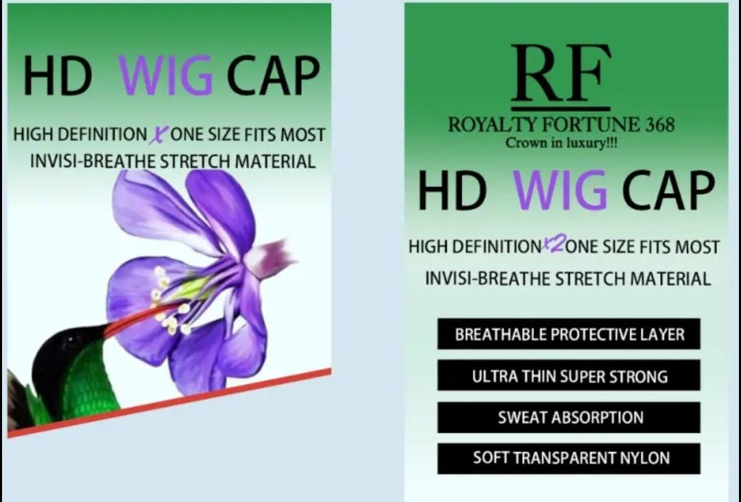 RF368 - 1Pcs HD Transparent Stocking Wig Cap for Lace Front Wig Invisible Thin Nylon Cap