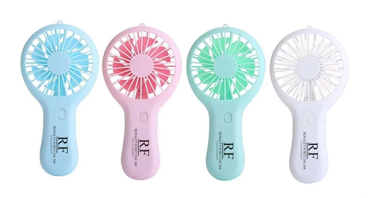 RF368 - Tri Pole Mini Handheld Fan Battery Operated Small Personal Portable Speed Adjustable