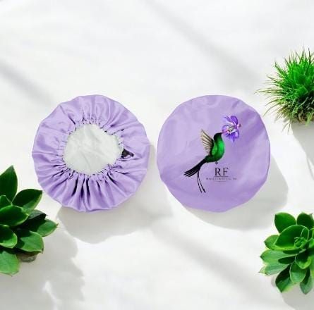 RF368- Satin Silky Bonnet with drawstring only in Lavender.