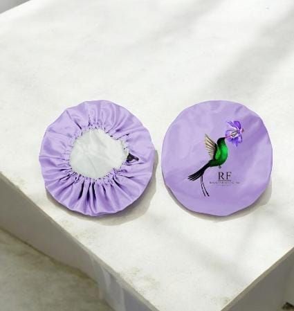 RF368- Satin Silky Bonnet with drawstring only in Lavender.