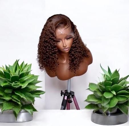 RF368- 20 Inch 4# (Brown) 13x4 HD Transparent Lace Wig.