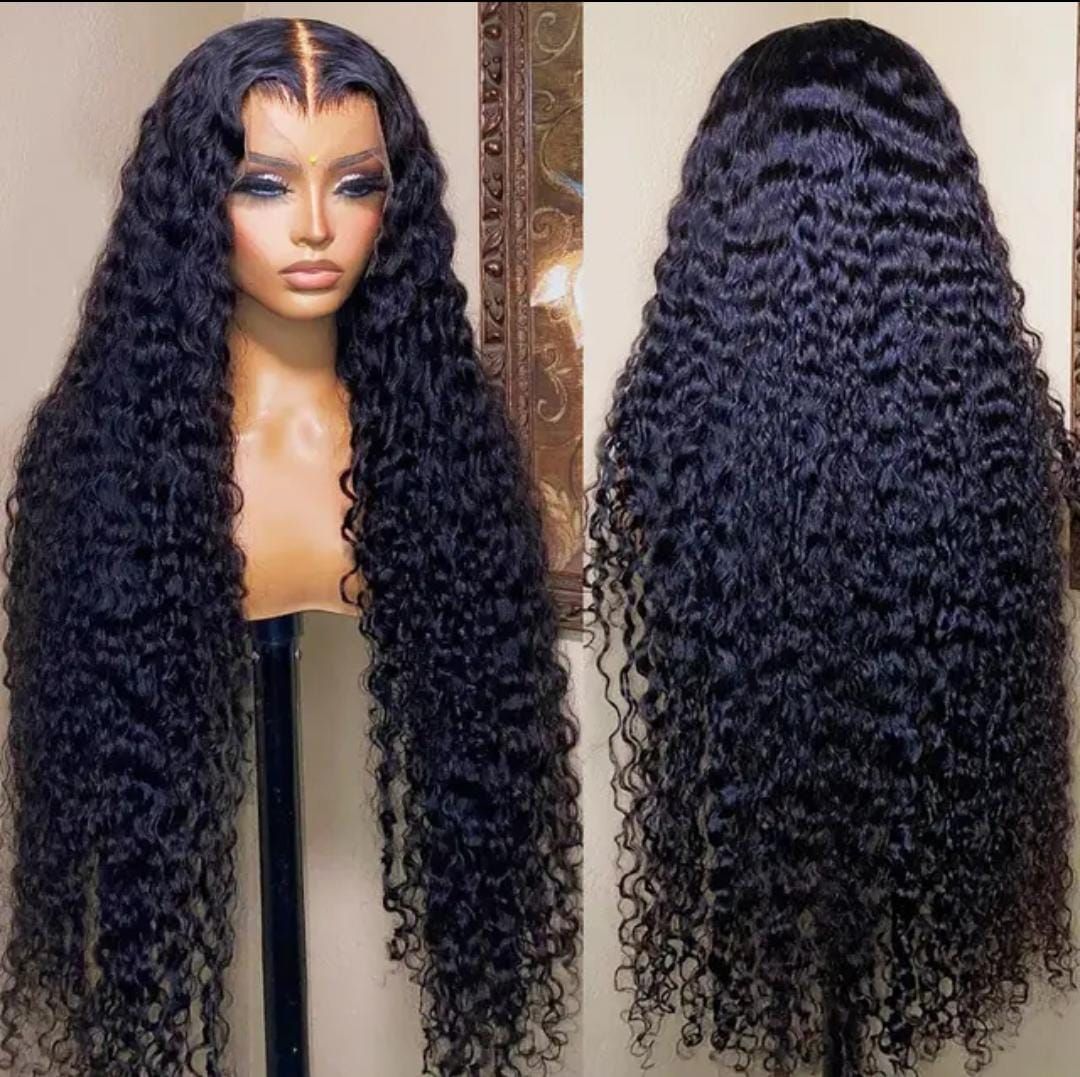 RF368 - 30 Inches Natural Black 13x4 Frontal Transparent Lace Wig