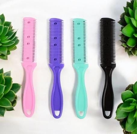 RF368- 3 Pack Razor Comb. Double Sided Razor Hair Styling Scissors Comb.