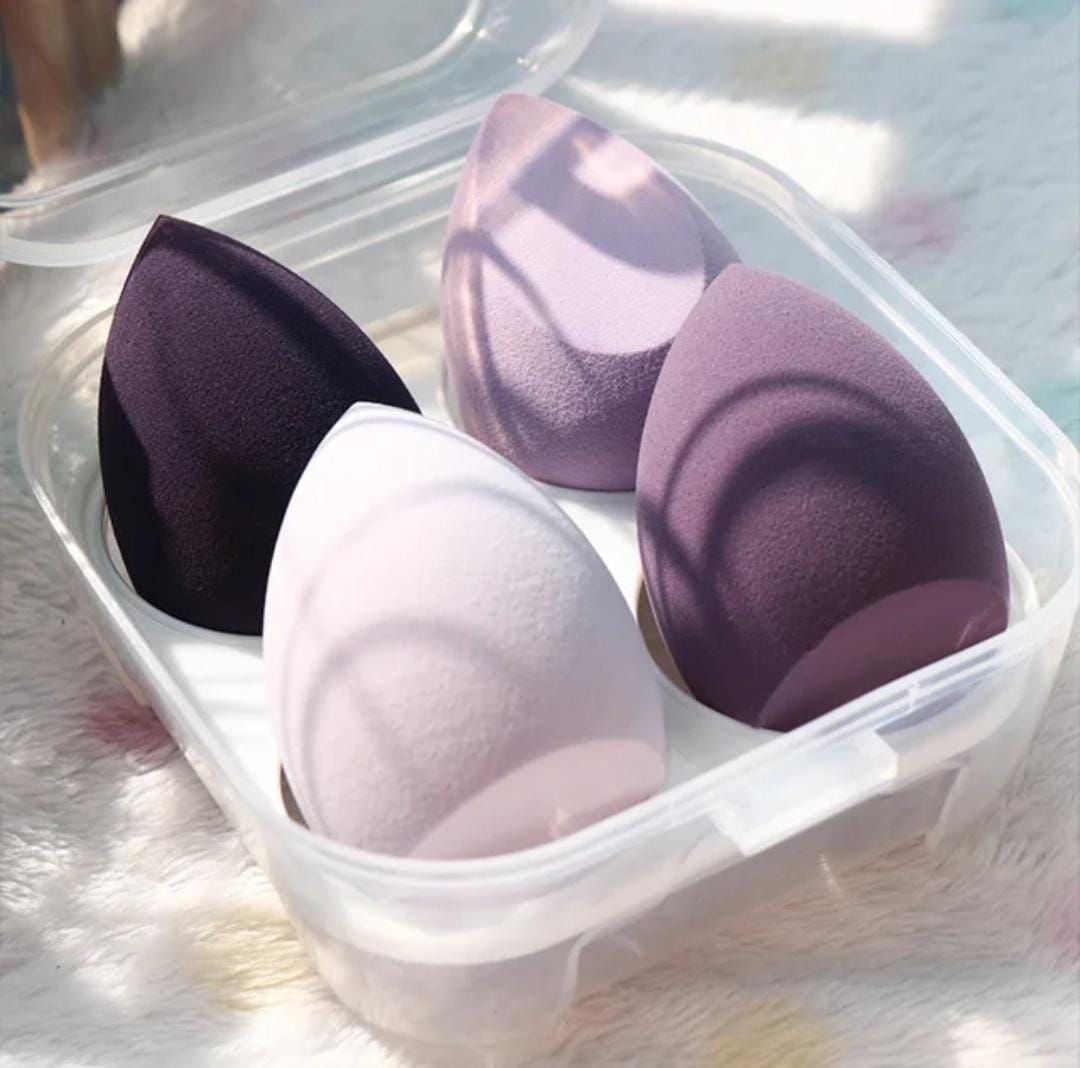 RF368 - 2025 New Trends Green Tea Super Soft Latex Free Beauty Makeup Sponge Blender Set.