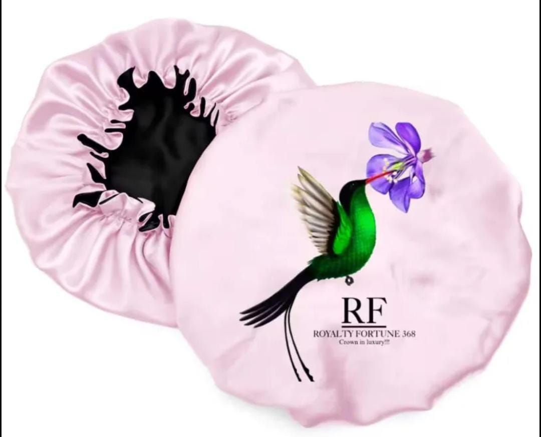 RF368 - Silky Satin Bannet with our logo. No drawstring.