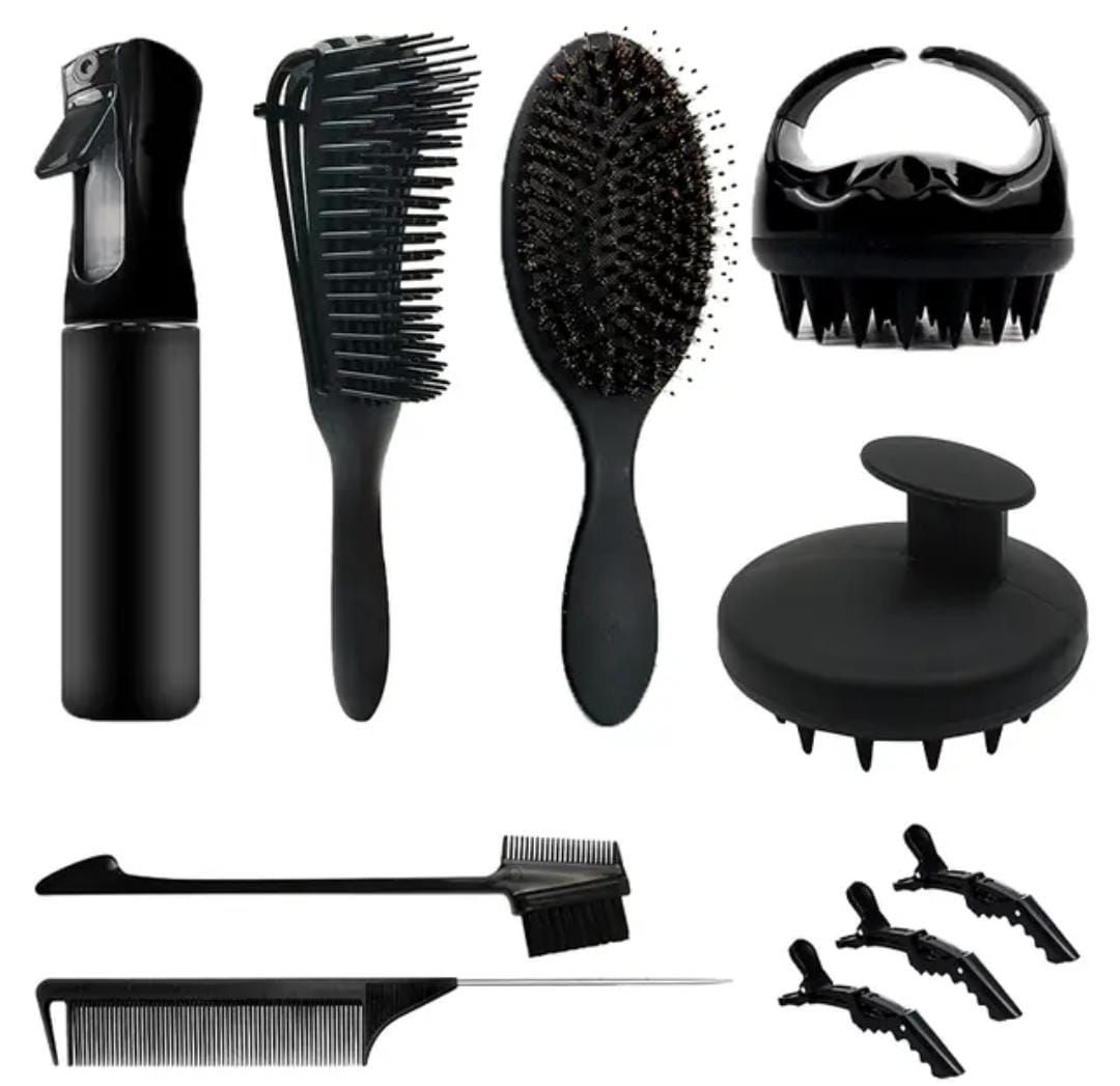 RF368 - Black Luxury Barbar Salon Wet Combo Kit.