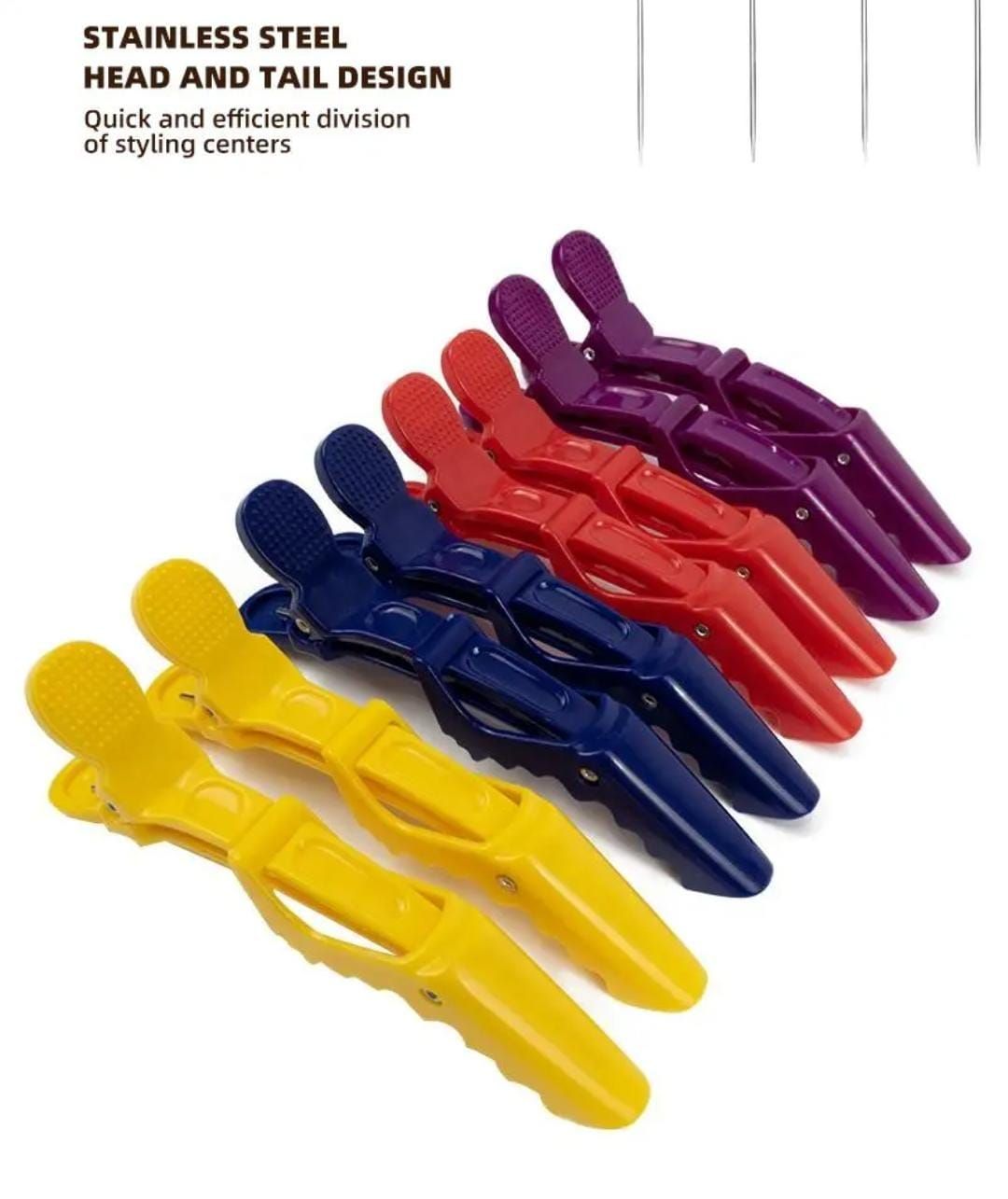 RF368 - 12Pcs - Positioning Styling Partition Alligator Clips Hair