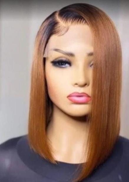 RF368- 14-inch 1b/30# 13x4 Frontal Bob wig Straight