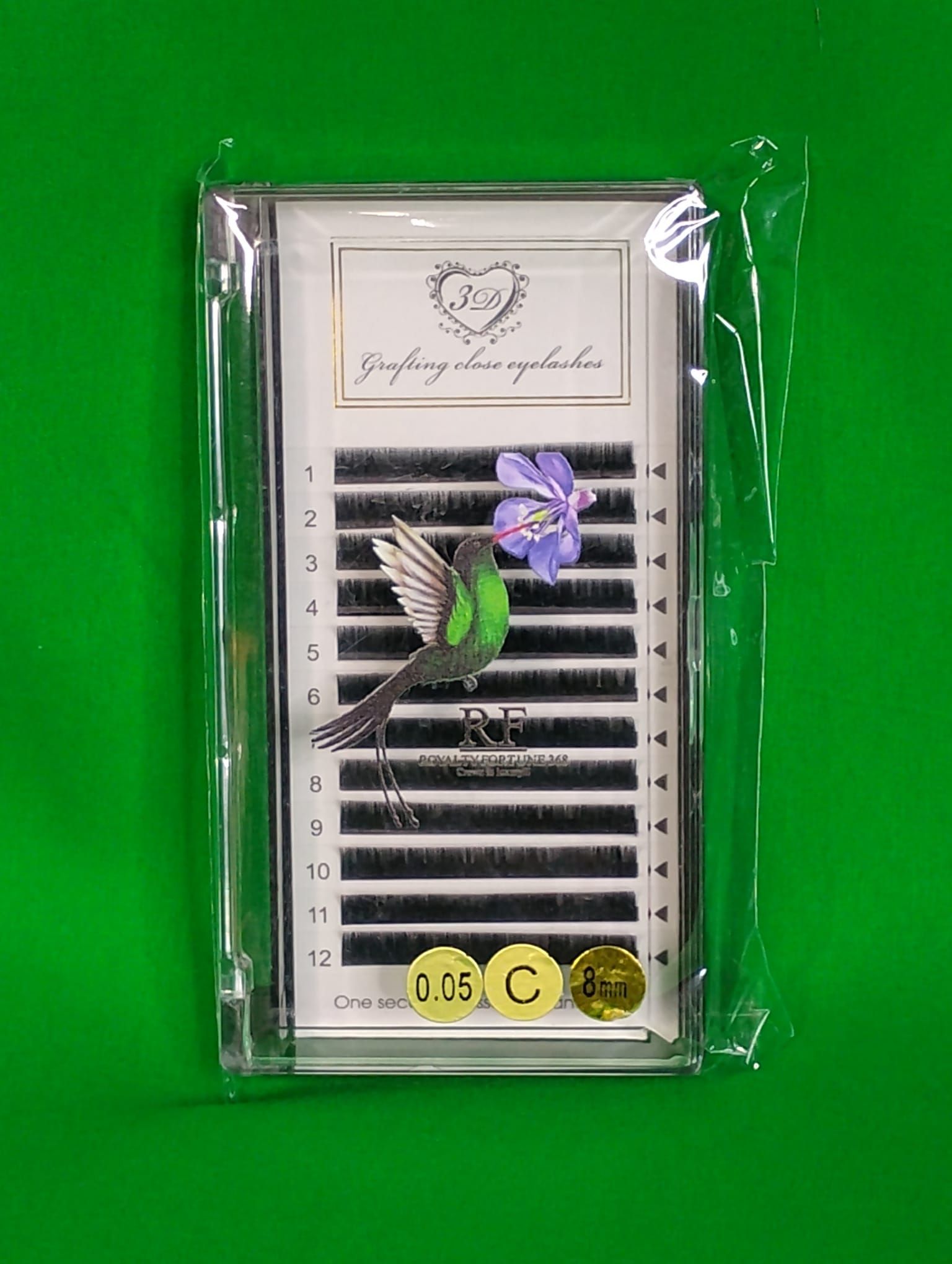 RF368-1 Pack Tray darkest black lash extensions eyelash lash tray cashmere ID curly.