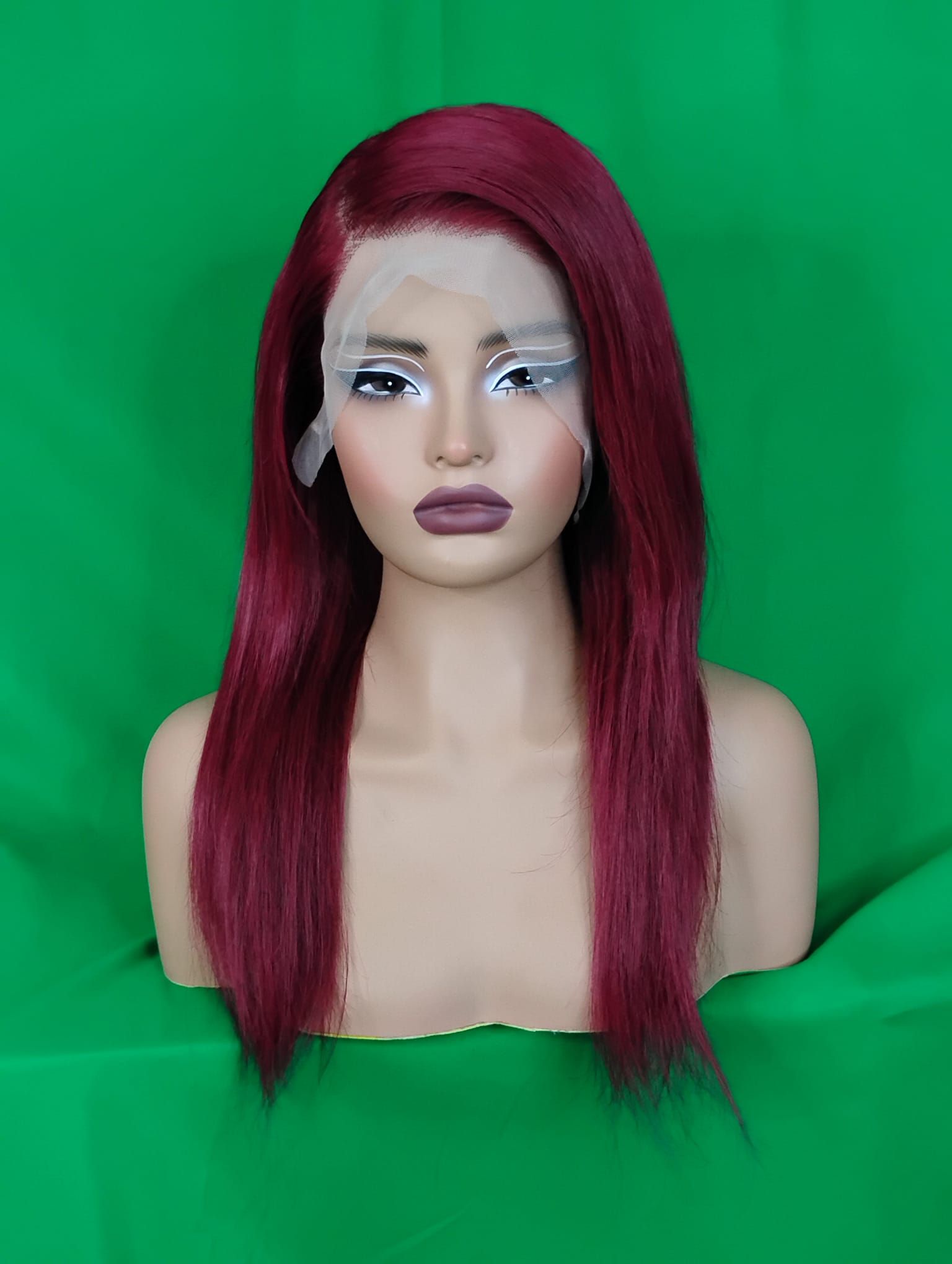 RF368 - 26 Inches 13x4 HD Transparent Lace Wig   99J # (Burgandy) Straight