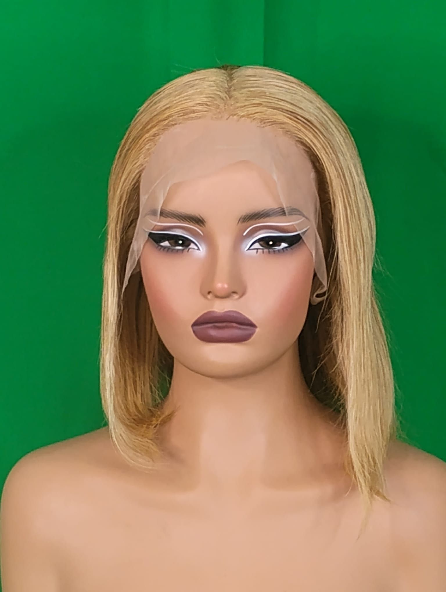 RF368 - 14 Inches 13x4 HD Transparent Lace Wig   613 # Straight