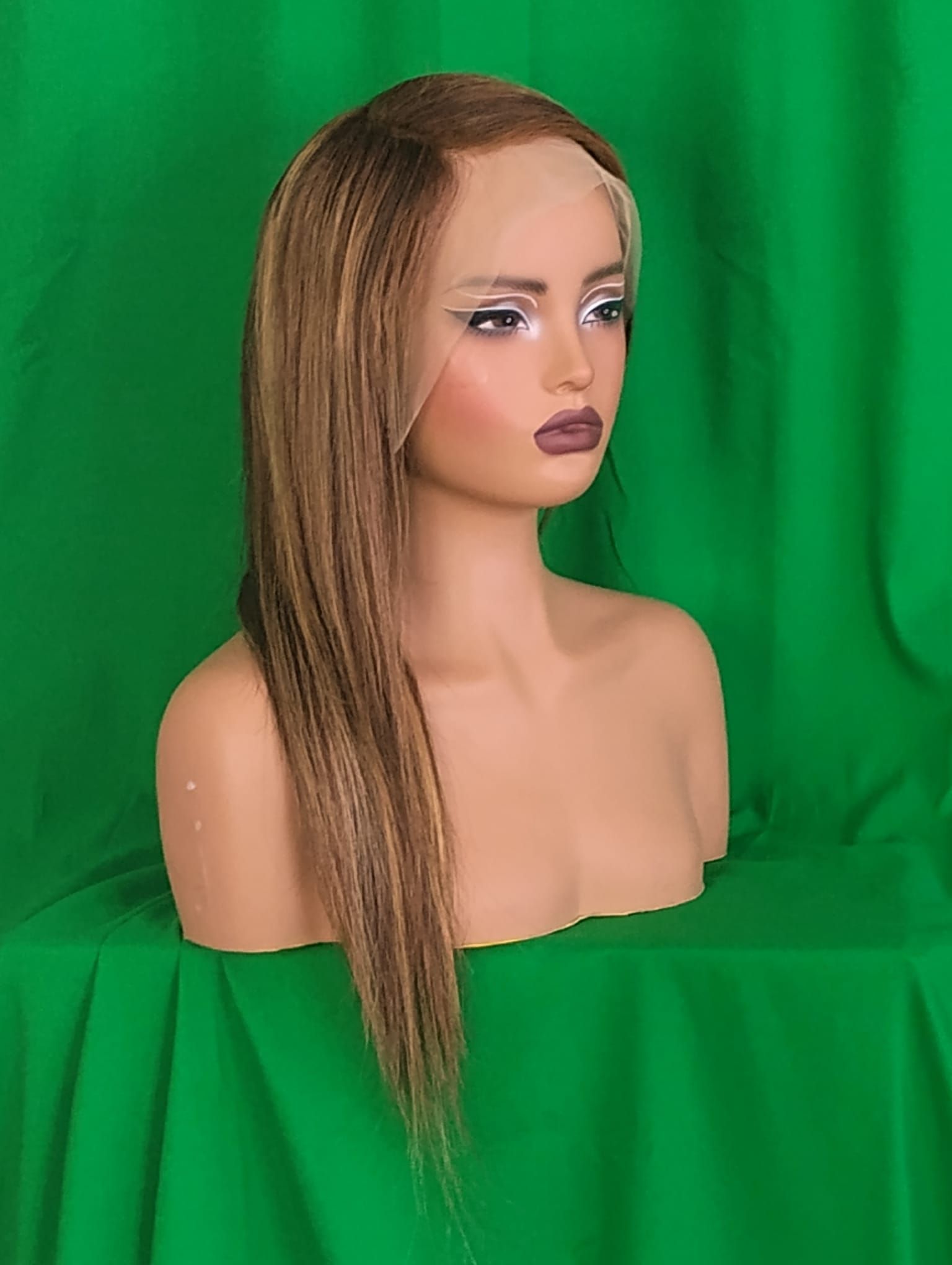 RF368 - 24 Inches 13x4 HD Transparent Lace Wig   Ombre 27/4# Straight