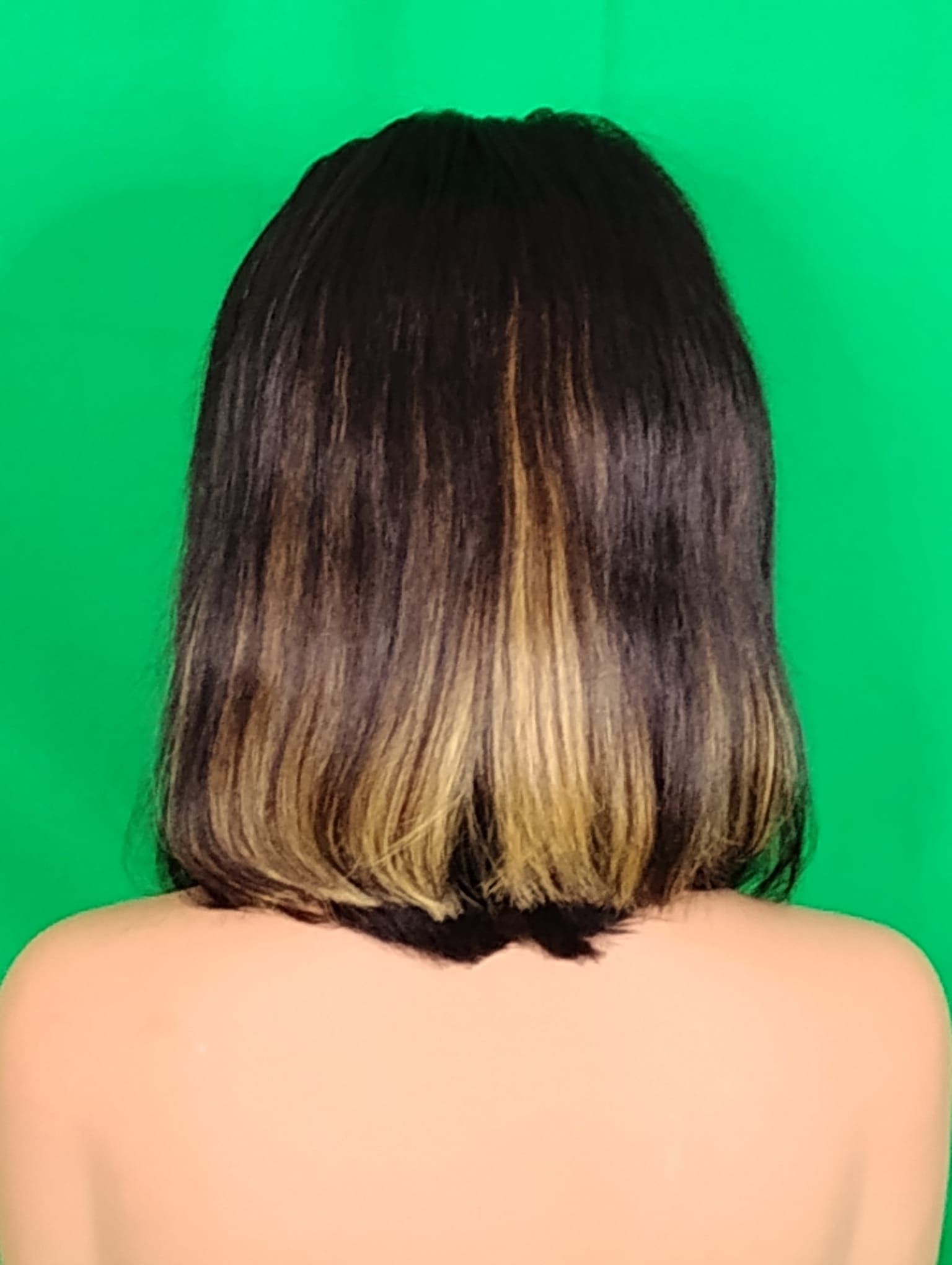 RF368 - 14 Inches 13x4 HD Transparent Lace Wig   Ombre 27/4/ Black # Straight