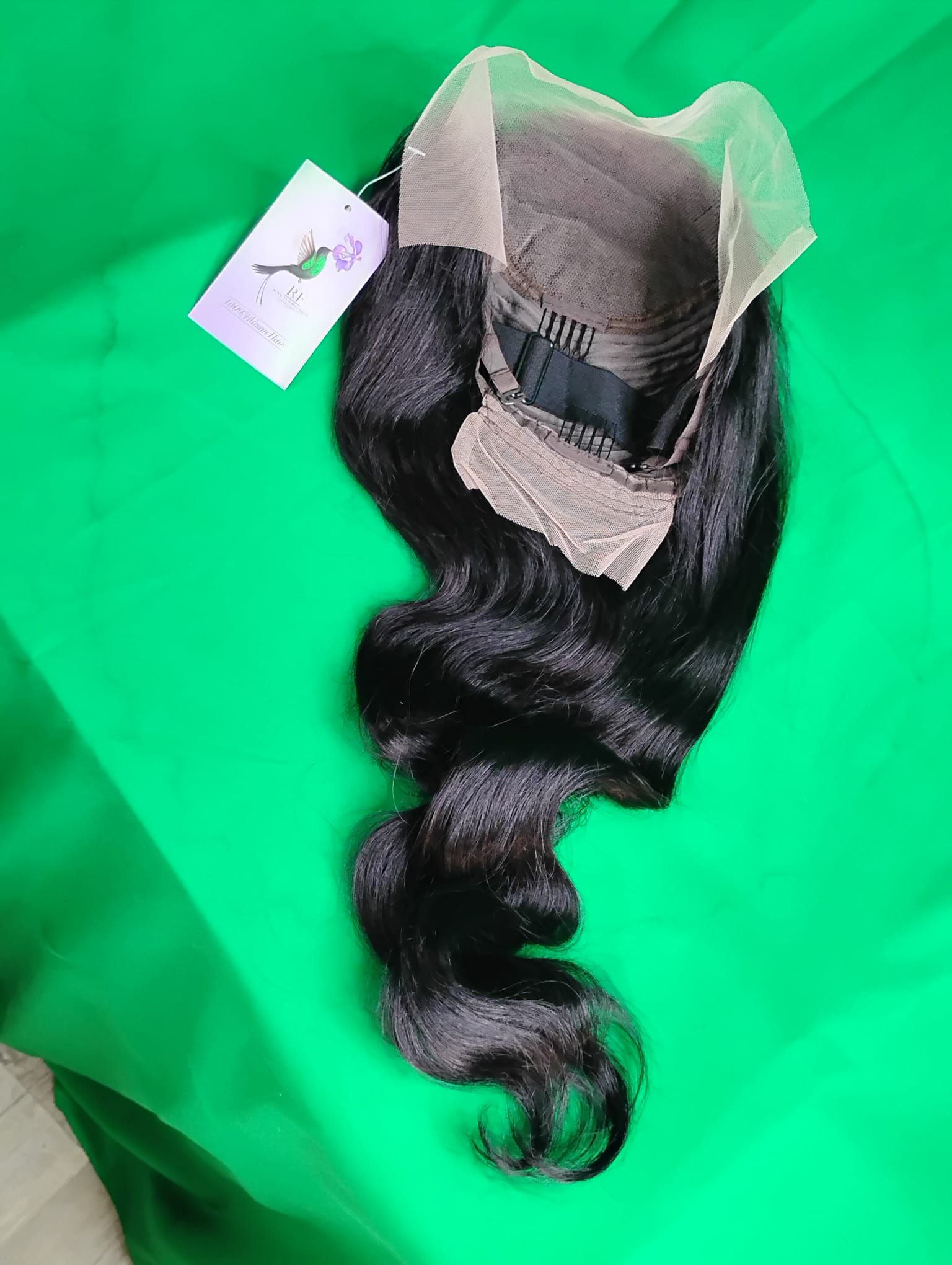 RF368 - 18 Inches 13x4 HD Transparent Lace Wig   Body Wave Natural Black