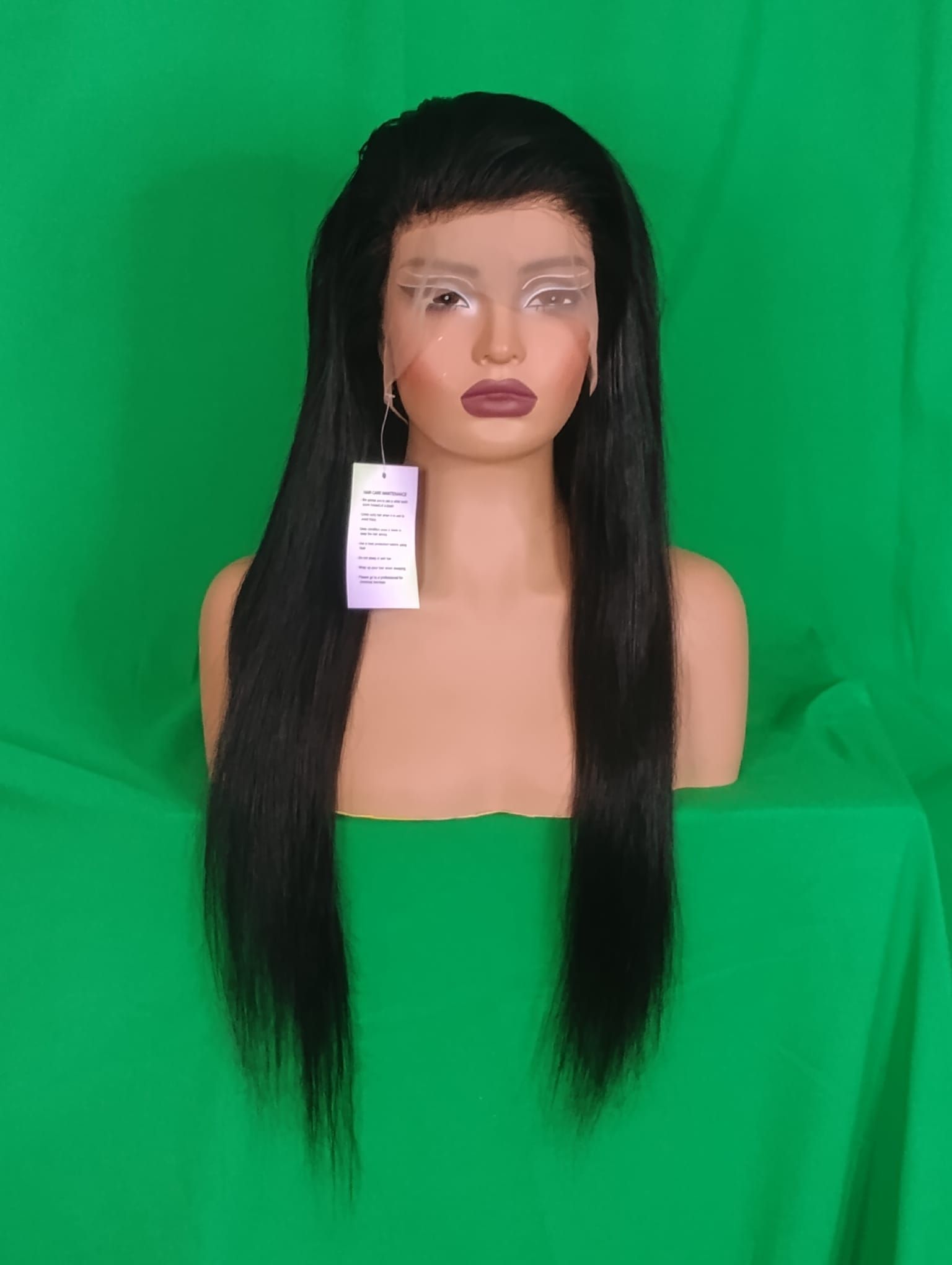 RF368 - 22 Inches 13x4 HD Transparent Lace Wig   National Black Straight