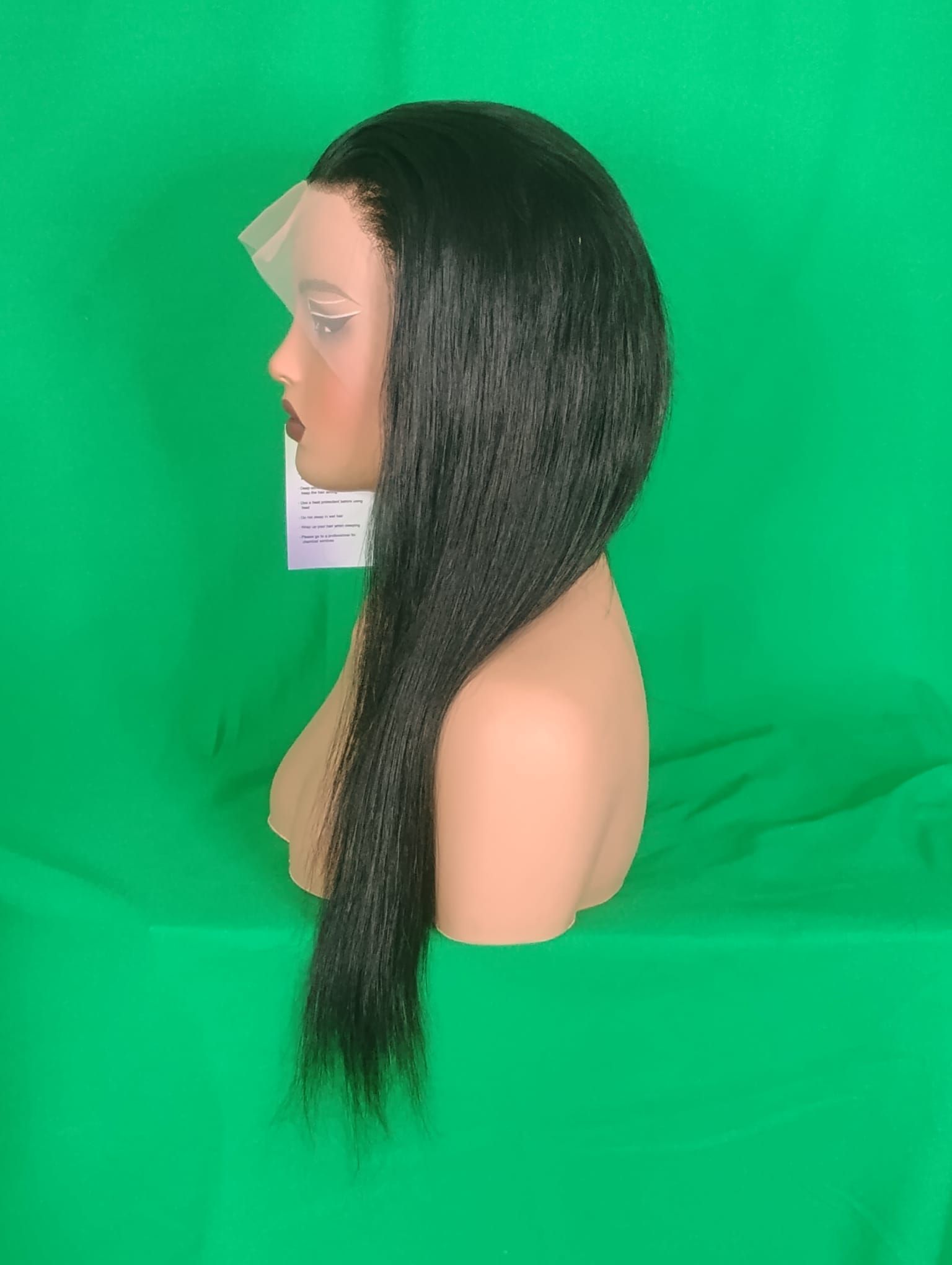 RF368 - 18 Inches 13x4 HD Transparent Lace Wig   National Black Straight