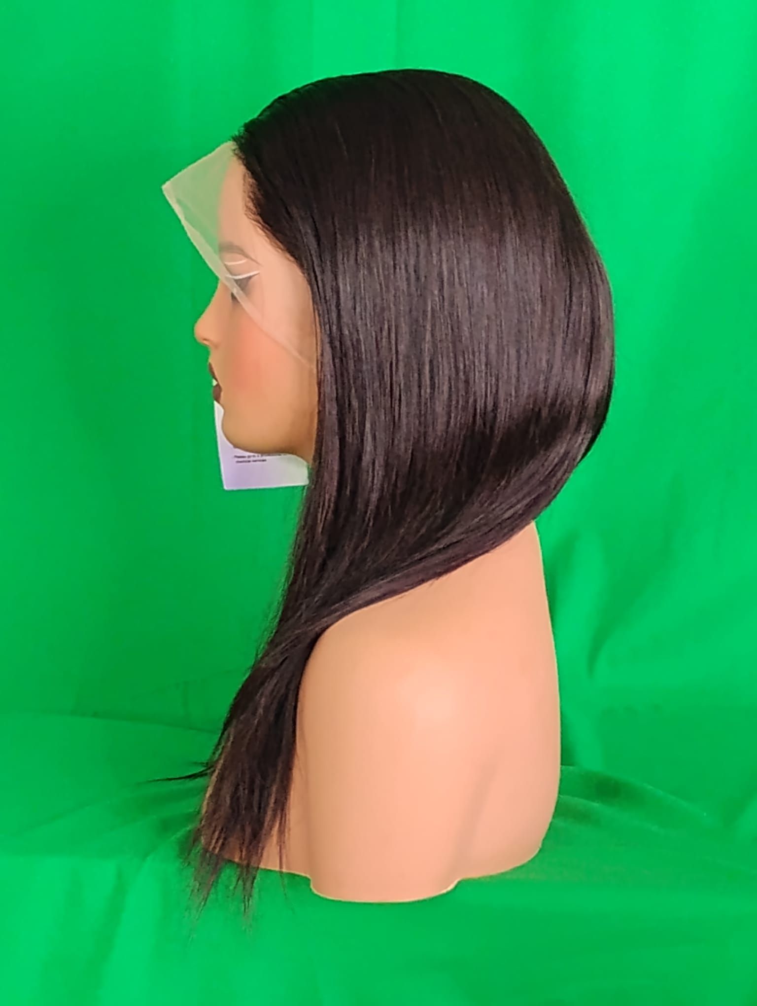 RF368 - 14 Inches 13x4 HD Transparent Lace Wig   National Black Straight