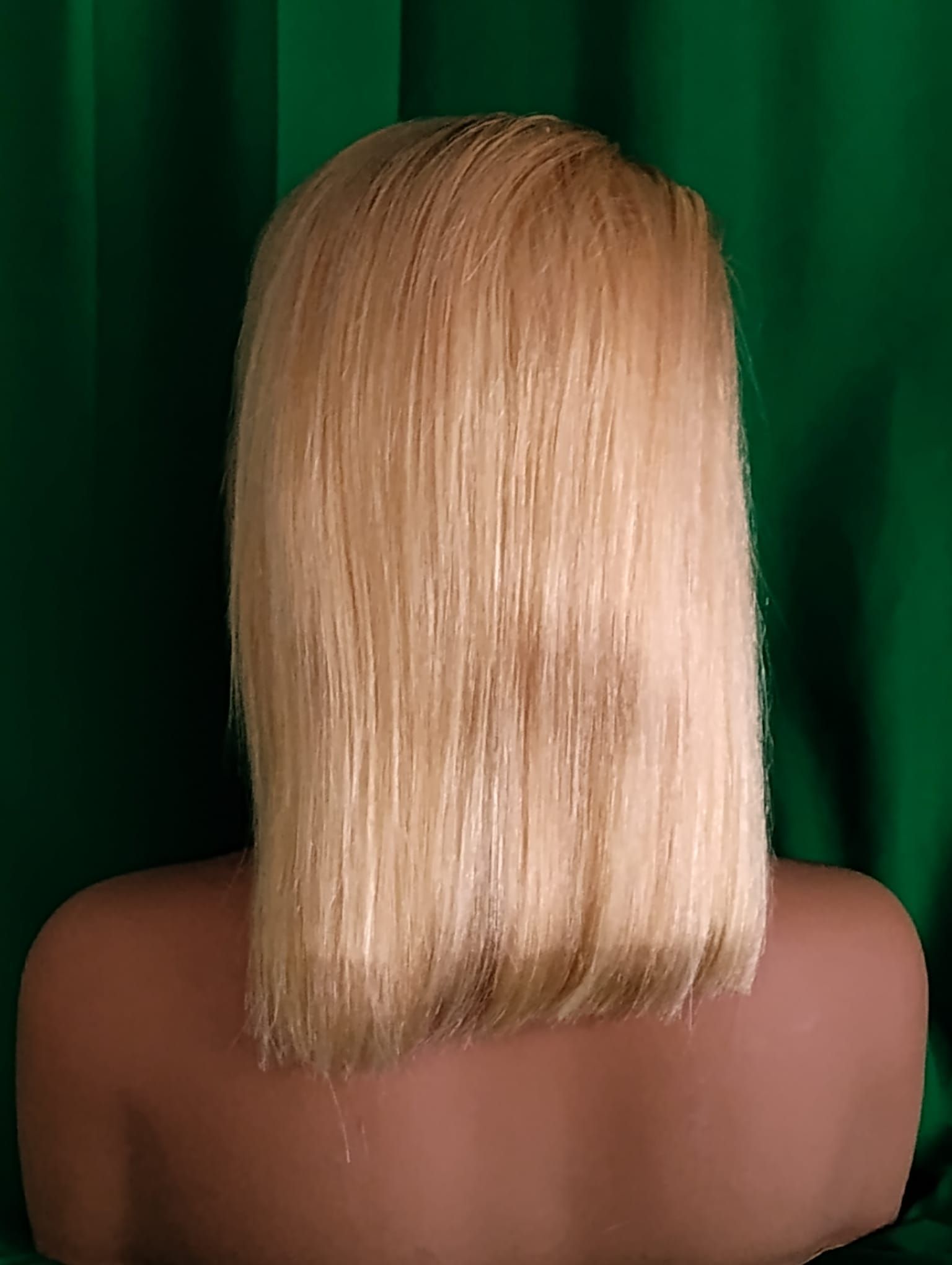 RF368 - 12 Inches 13x4 HD Transparent Lace Wig   613# Straight Bob