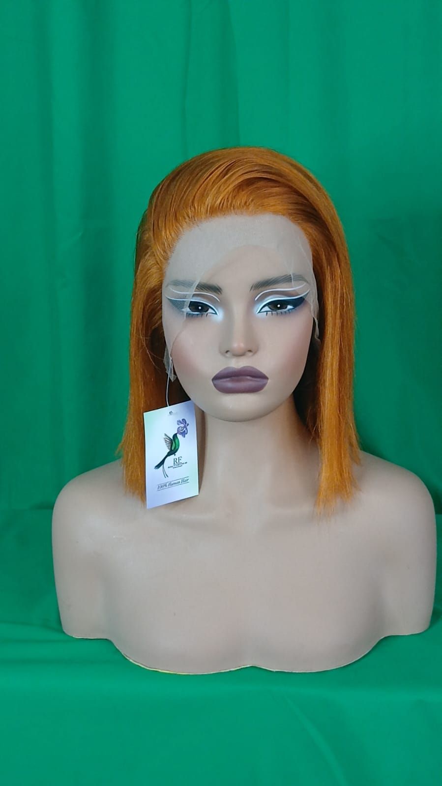 RF368 - 10 Inch Bab Ginger 13x4 HD Transparent Lace Wig.