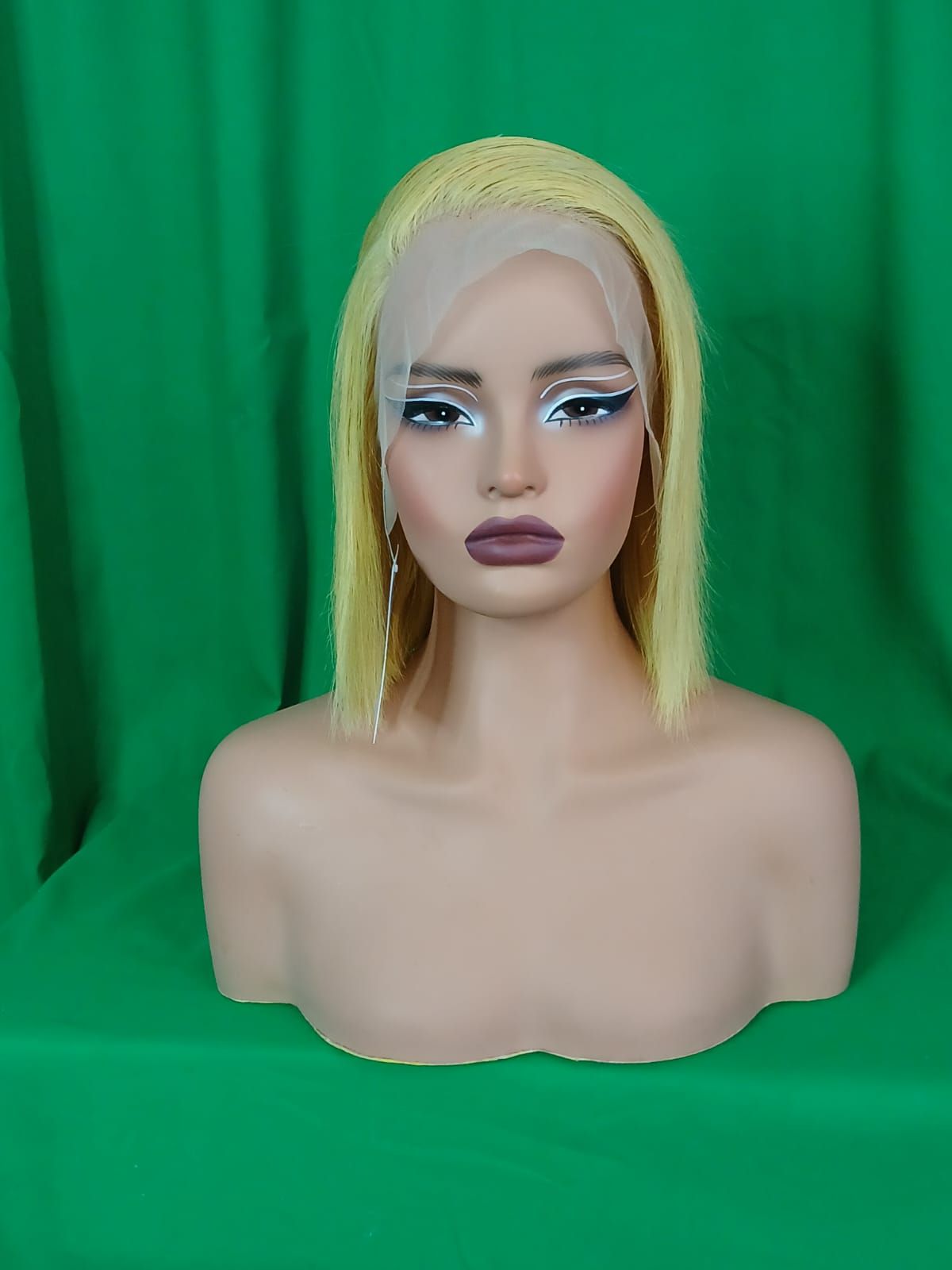 RF368 - 10 Inches 13x4 HD Transparent Lace Wig   613# Straight Bob