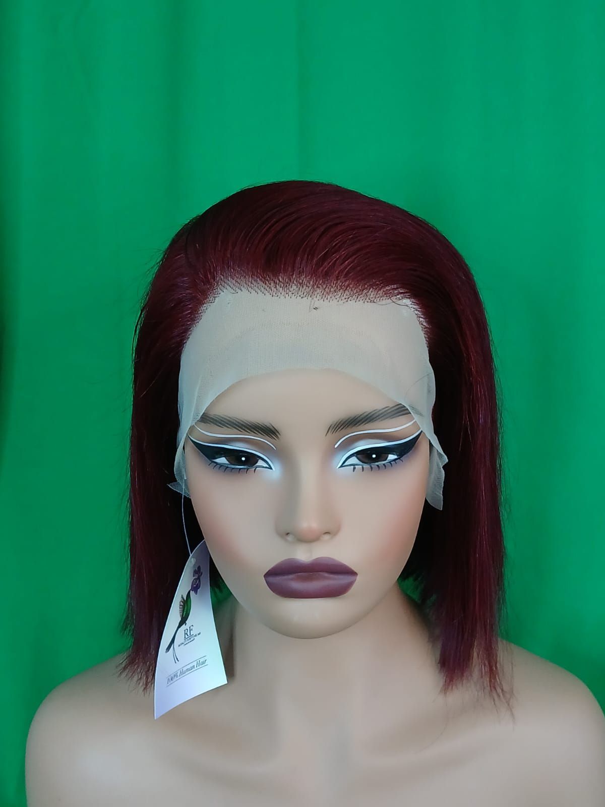 RF368 - 10 Inches 13x4 HD Transparent Lace Wig   99J# Bob