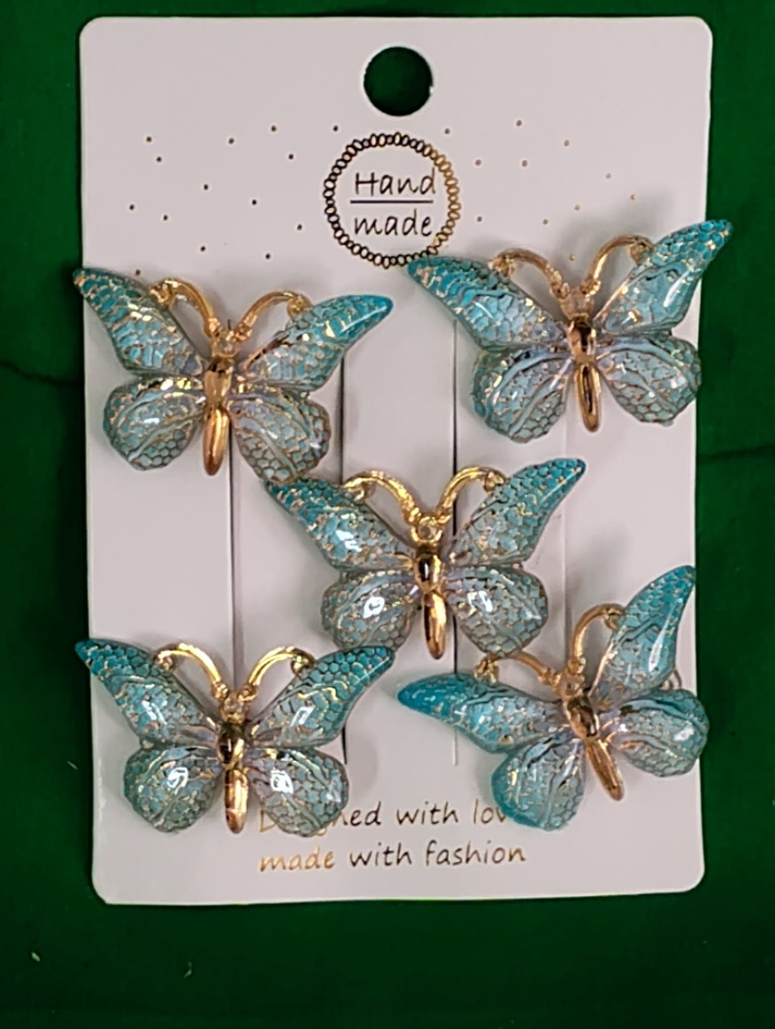 RF368 - 5PCS/ Set Beautiful Hair Ornament Barrettes Women Girls Cute Colorful Butterfly Hairpin Hair Clip Accessories