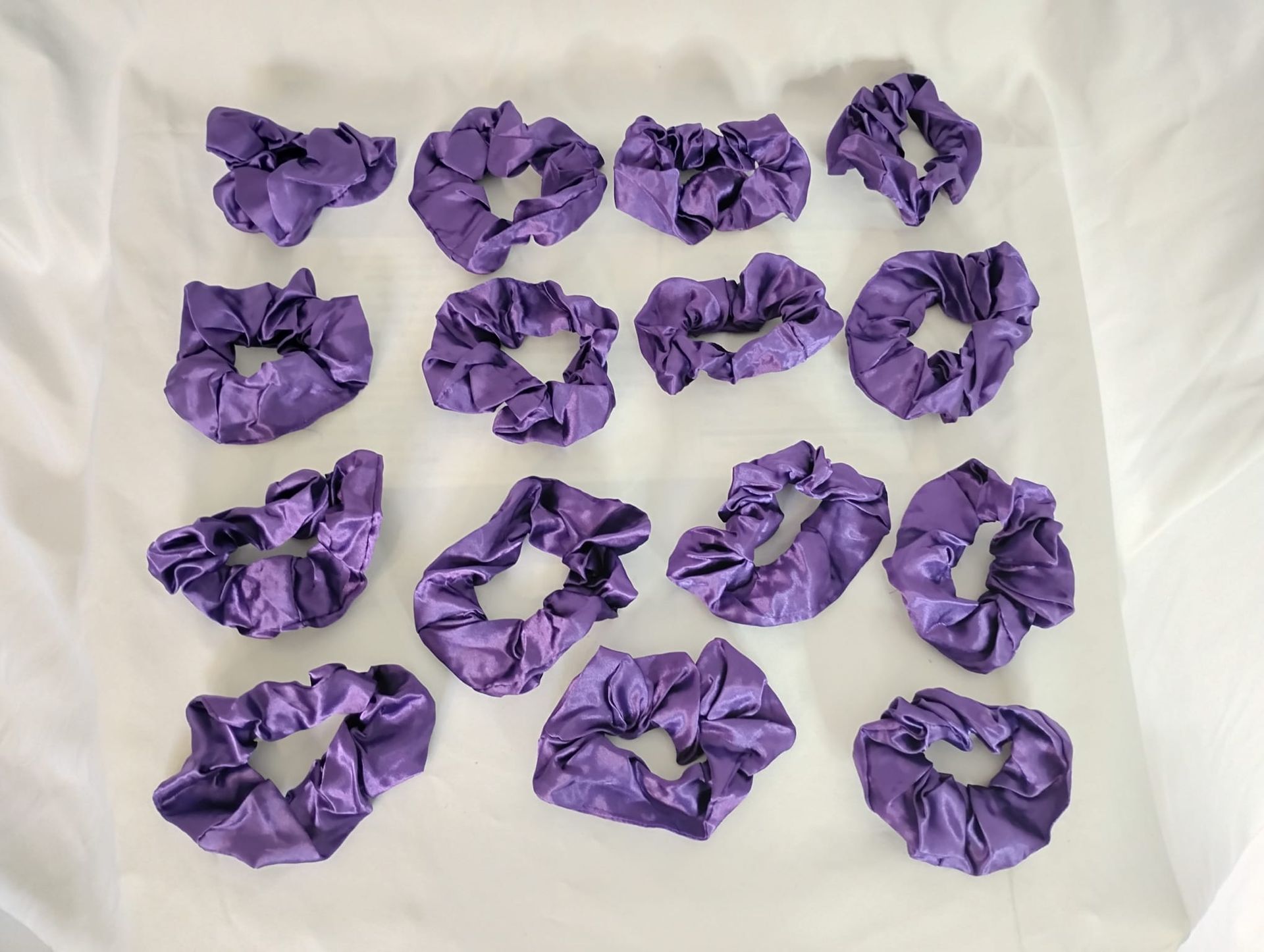 RF368 -6 Satin /Silk Cyber Grape Scrunchie.