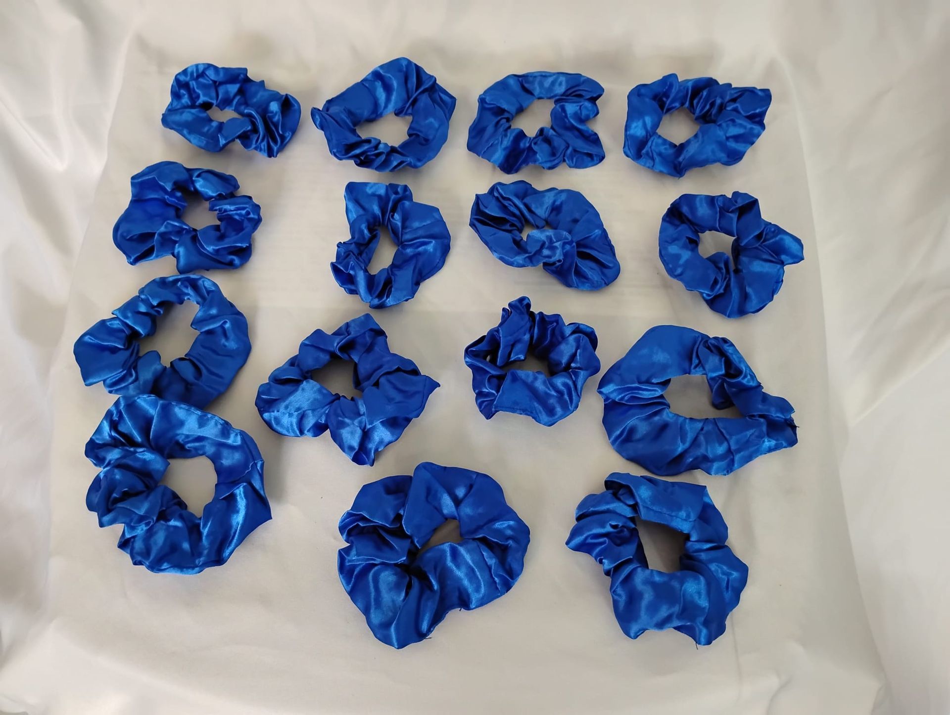 RF368 -6 Satin /Silk Royal Blue Scrunchie.