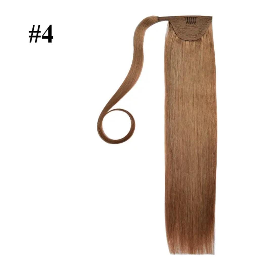 RF368 - 18 Ponytail #4 Straight Human Hair Extensions