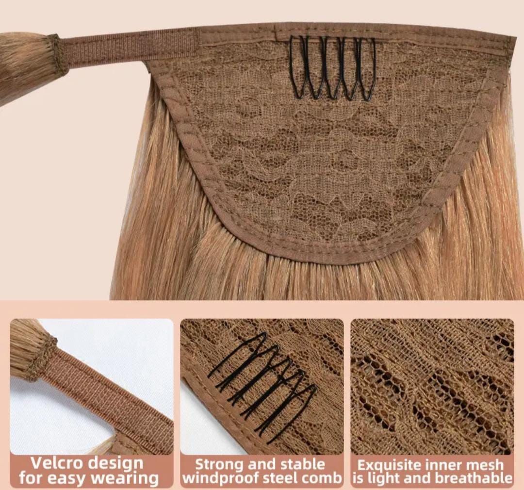 RF368 - 18 Ponytail #4 Straight Human Hair Extensions