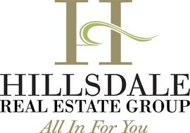 Hillsdale Real Estate Group logo with gold &ldquo;H&rdquo; monogram and tagline &ldquo;All In For You&rdquo;