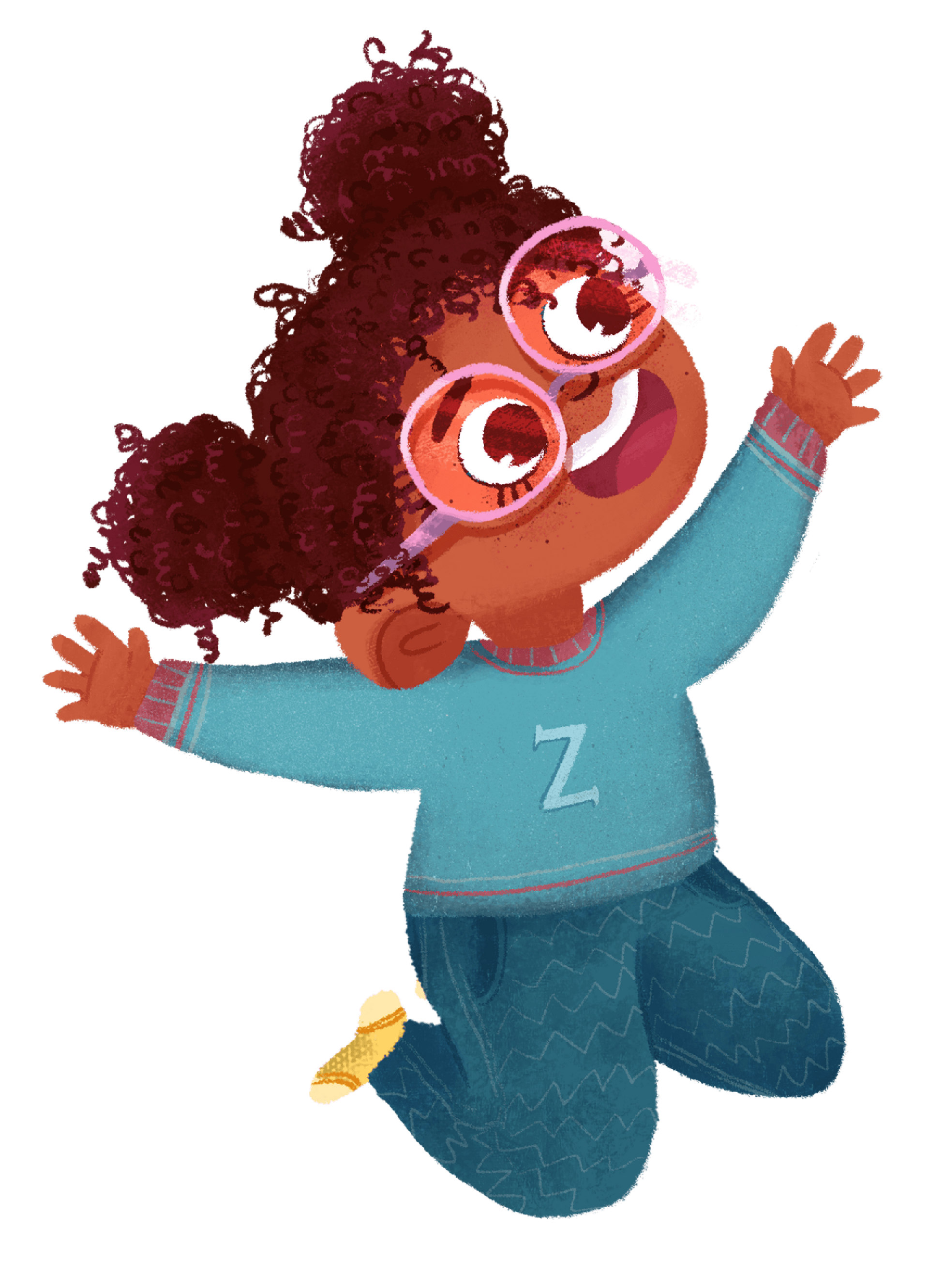 Zoey cartoon from Zoey has an Allergy book
