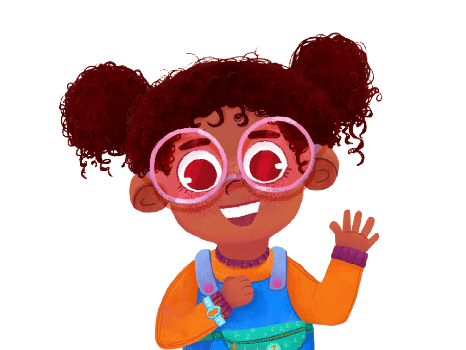 Zoey from Zoey has an Allergy Zoey from Zoey has an Allergy smiling and waving