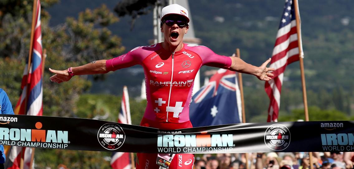 Daniela Ryf beim Gewinn der Ironman WM 2022 in St. George (Utah) Daniela Ryf gewinnt die Ironman WM 2022