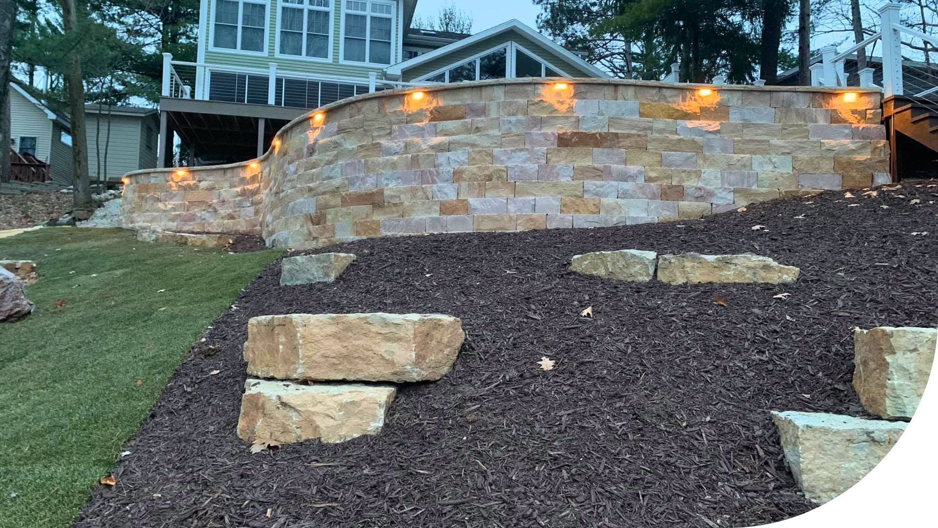 backyard privacy landscaping Wisconsin