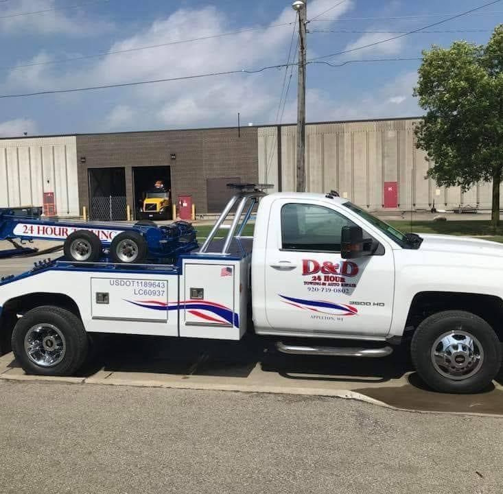 Towing Truck Of D & D 24 Hr Towing And Complete Auto Repair Company - Appleton, WI - D & D 24 Hr Towing Inc